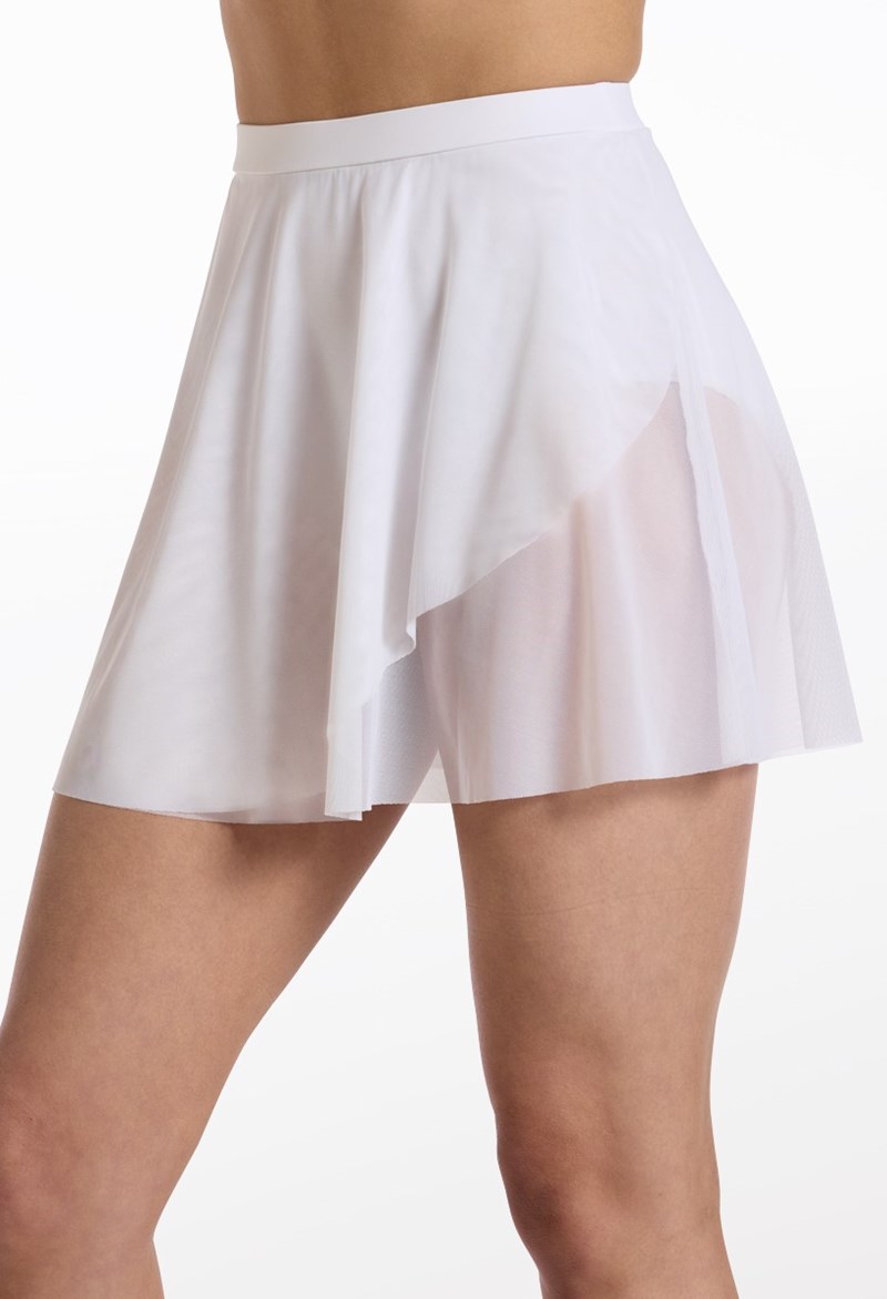 Mesh Skirt With Brief - White - Extra Small Adult - Dance Skirt 18373