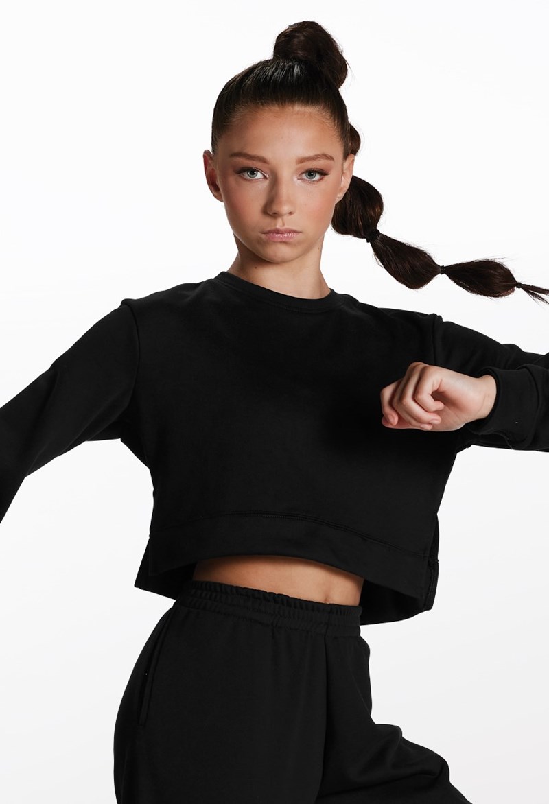 Go-To Terry Sweatshirt - Black - Large Adult - Dance Top 18388
