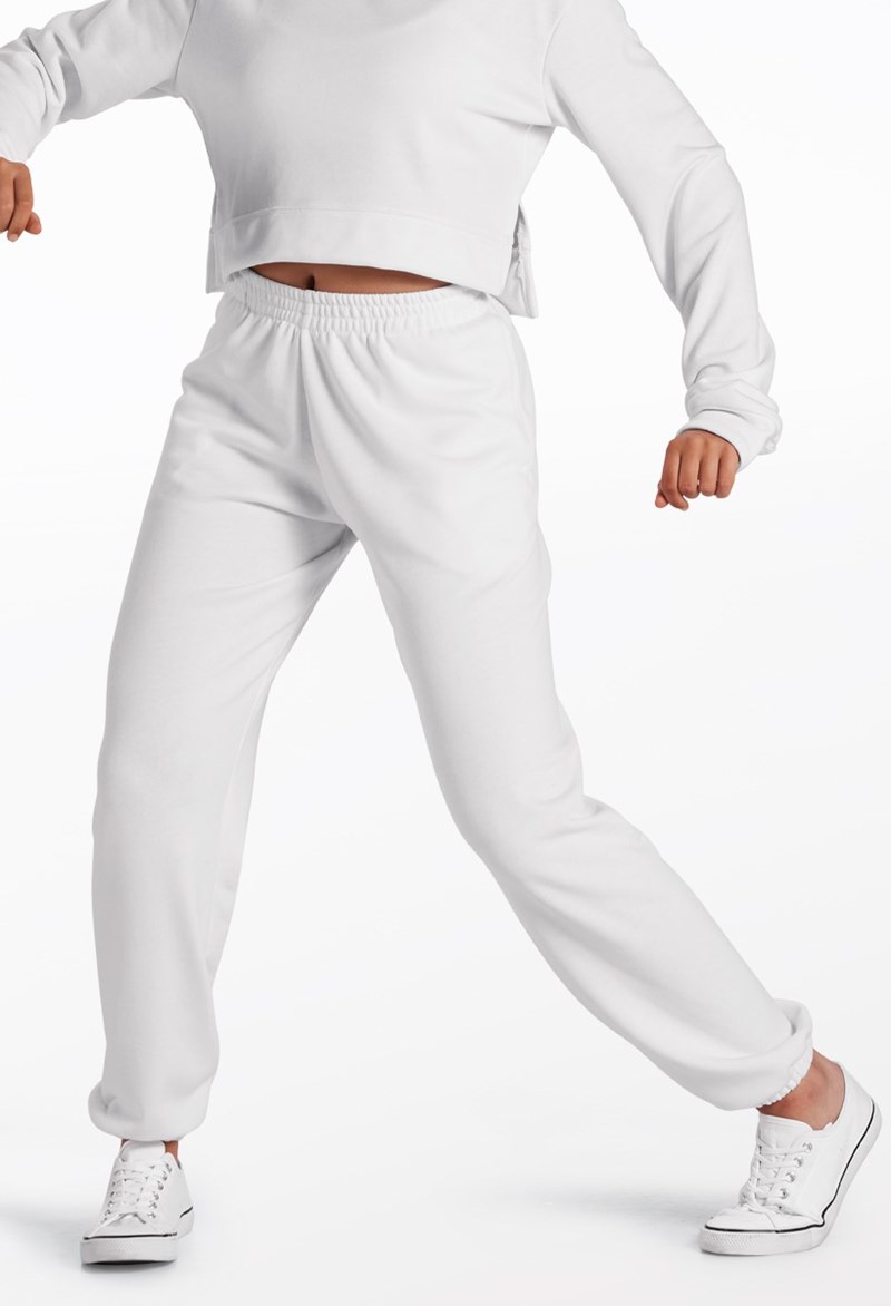Go-To Terry Jogger - White - Extra Small Adult - Dance Legging 18389
