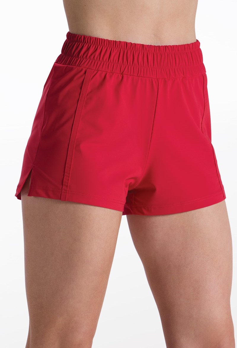 Ultra Tech Dance Shorts with Brief - Red - Large Adult - 18391