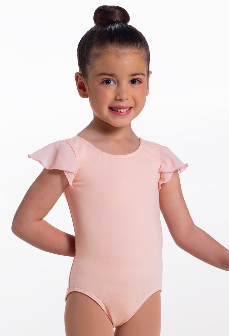 Fiona Flutter Sleeve Dance Leotard - Soft Pink - Small Child - 18398