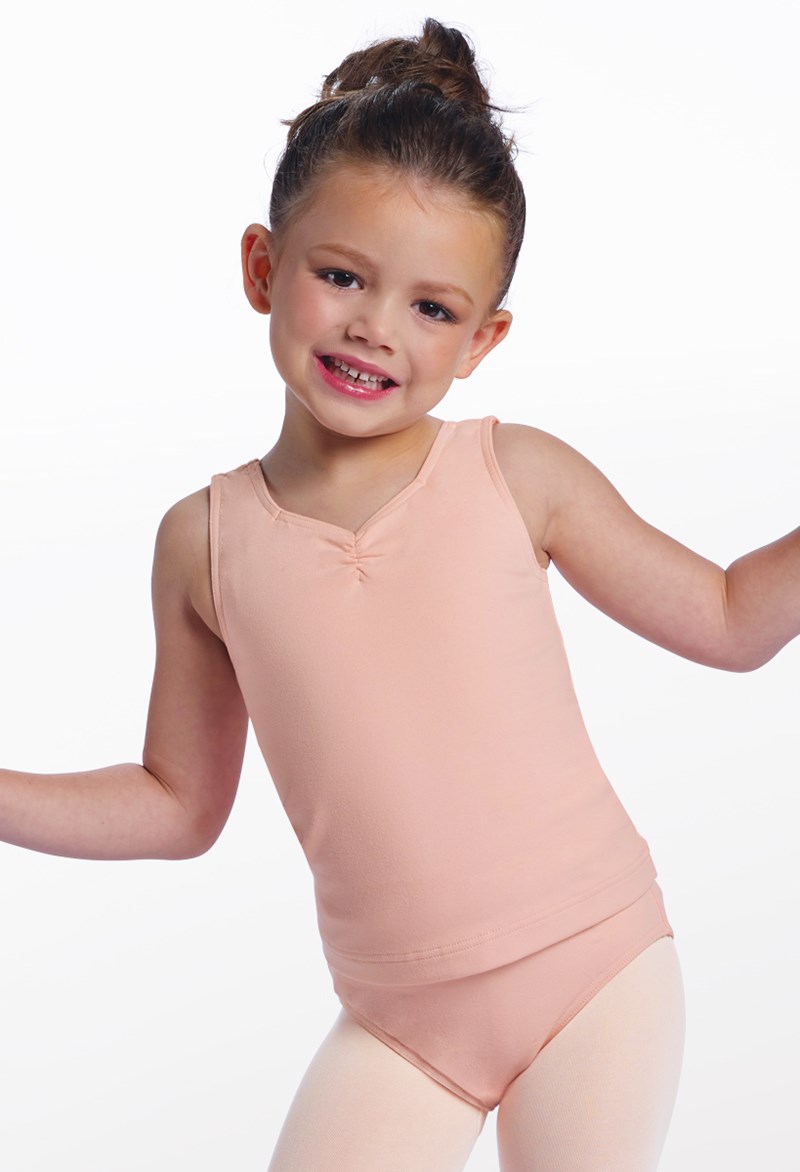 Tara Two-Piece Cotton Dance Leotard - Soft Pink - Intermediate Child - 18401