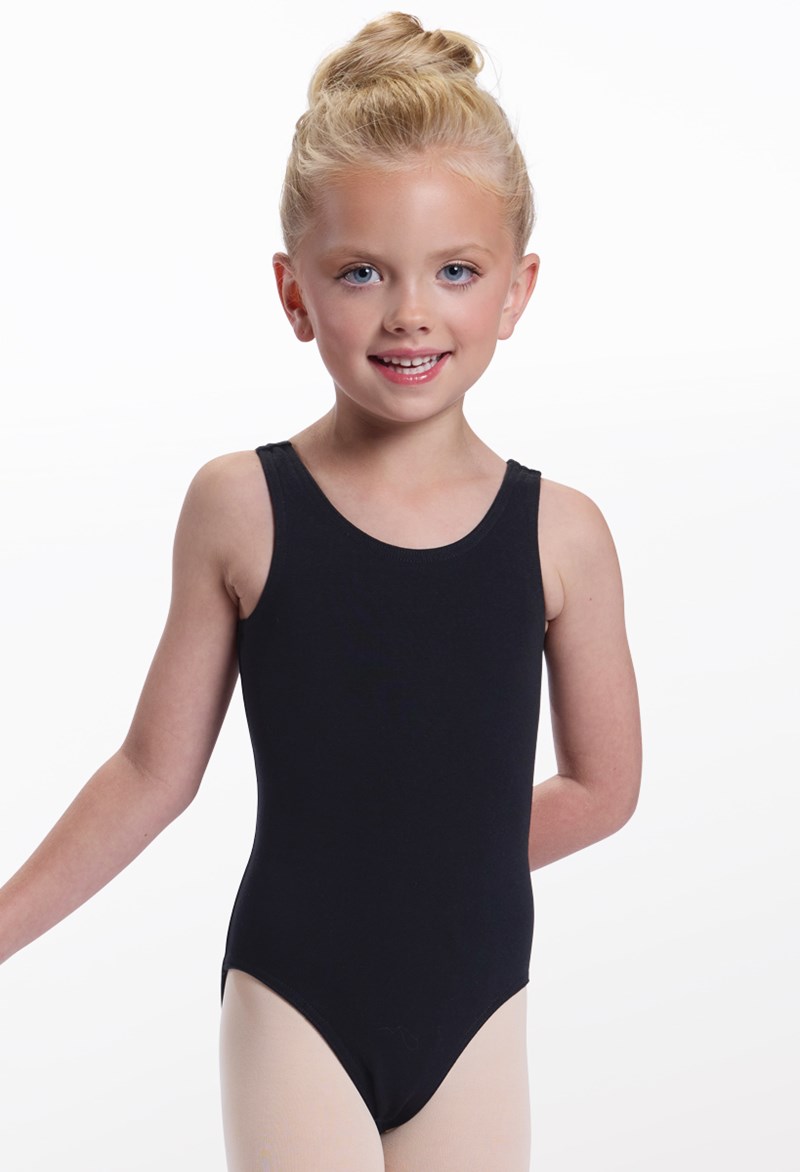 Sammi Snap Cotton Dance Leotard - Black - Small Child - 18402