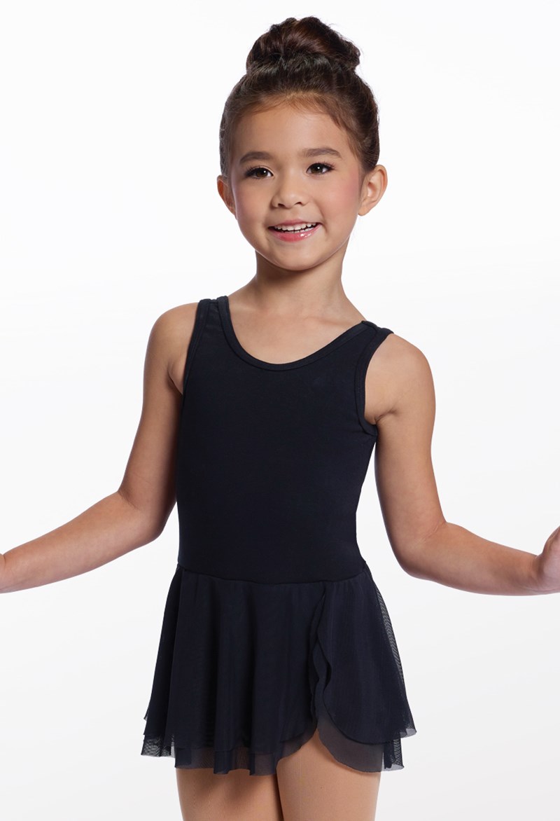 Sierra Snap Cotton Dress - Black - Intermediate Child - Dance Dress 18403