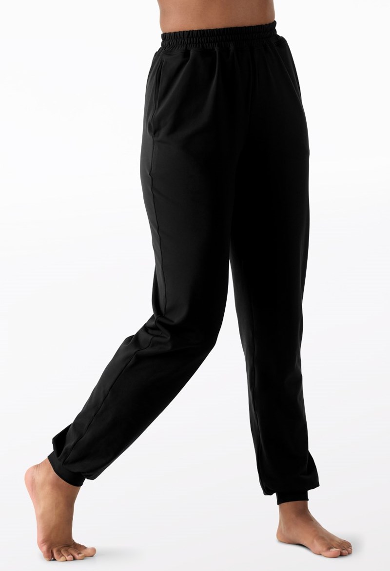 FlexTek Natural Waist Jogger - Black - Intermediate Child - Dance Legging 19414