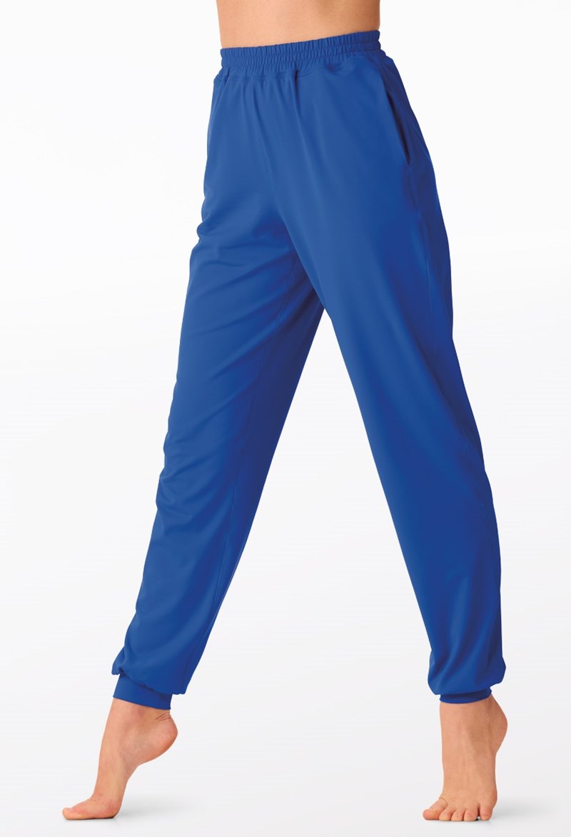 FlexTek Natural Waist Jogger - Cobalt - Large Child - Dance Legging 19414