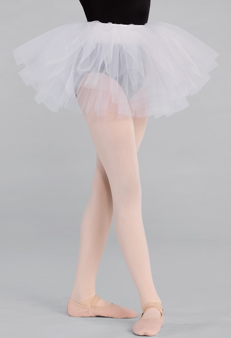 3-Layer Tulle Tutu - White - Medium Child - Dance Bottom 19673