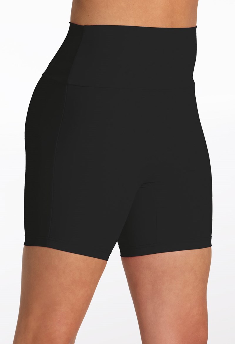Natural Waist Short - Black - Large Child - Dance Short 19682