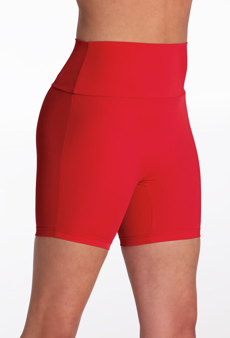 Natural Waist Short - Red - Medium Child - Dance Short 19682