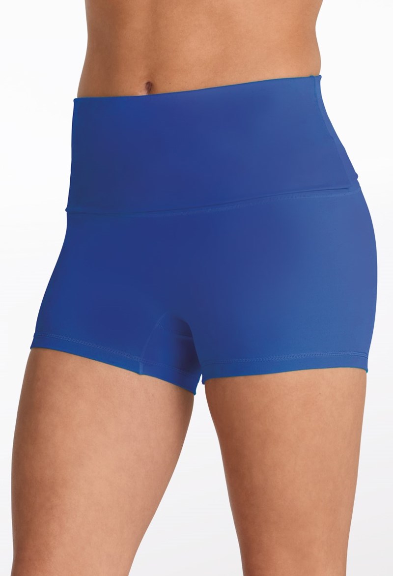 FlexTek Foldover Waist Short - Cobalt - Intermediate Child - Dance Short 19685