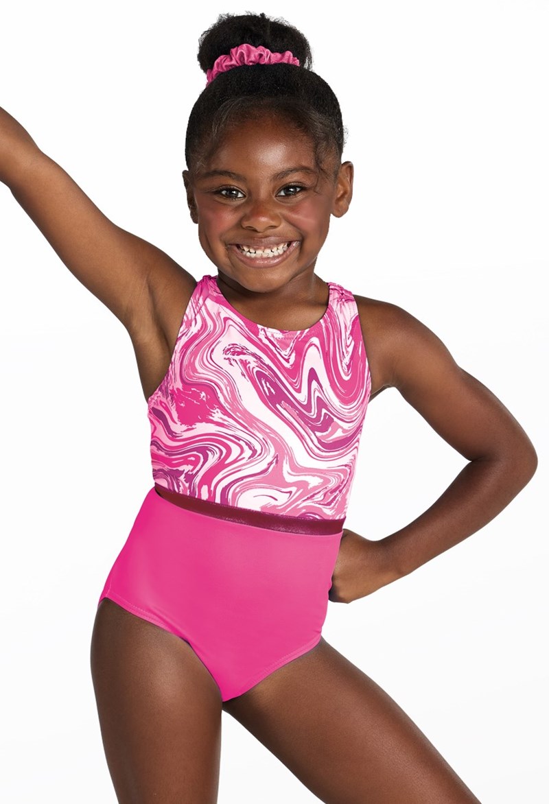 Kids Marble Tank Leotard - Bubblegum - Intermediate Child - Gymnastics Leotard 19704