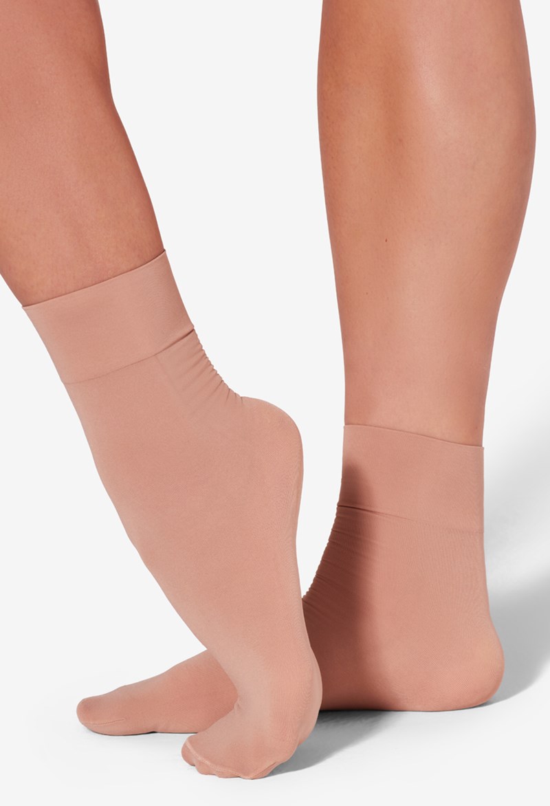 Capezio Silky Sock - Caramel - Size Medium Child - Dance Shoe BG100