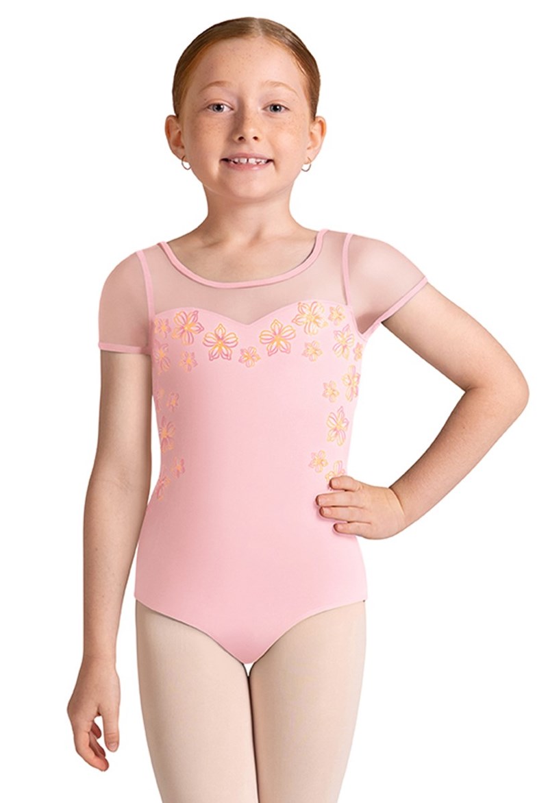Bloch Logan Cap Sleeve Leo - Candy Pink - Medium Child - CL20009