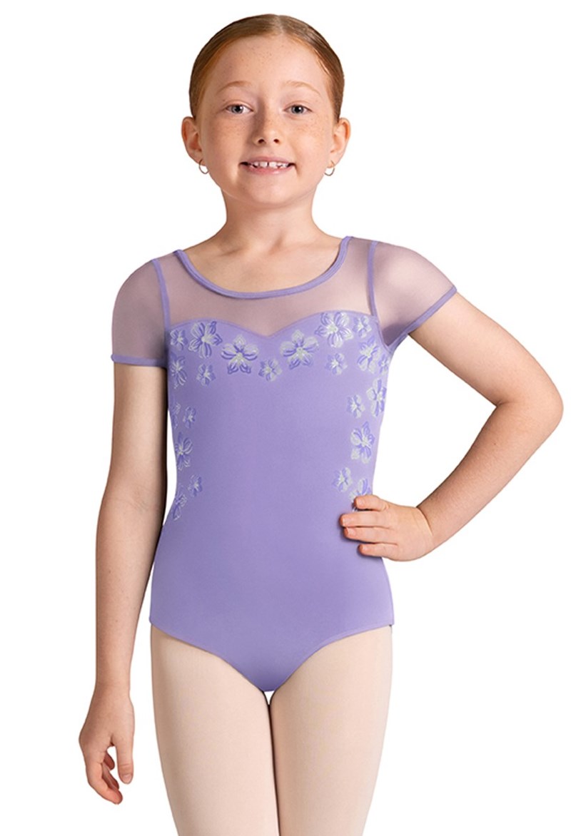 Bloch Logan Cap Sleeve Leo - Lilac - 12 - CL20009