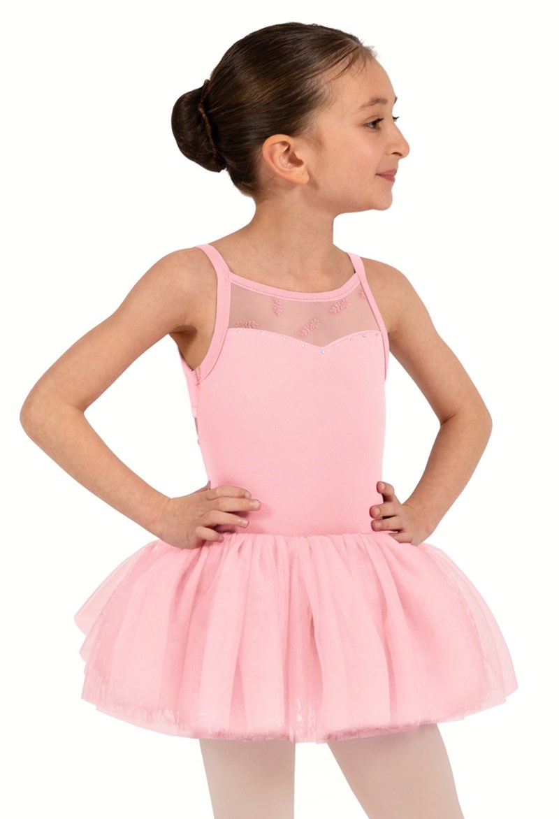 Gianna Floral Cami Tutu Dress - Candy Pink - 12 - Dance Dress CL70015