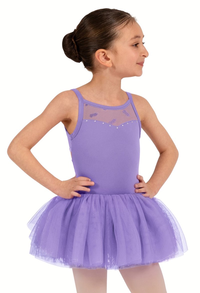 Gianna Floral Cami Tutu Dress - Lilac - Extra Small Child - Dance Dress CL70015
