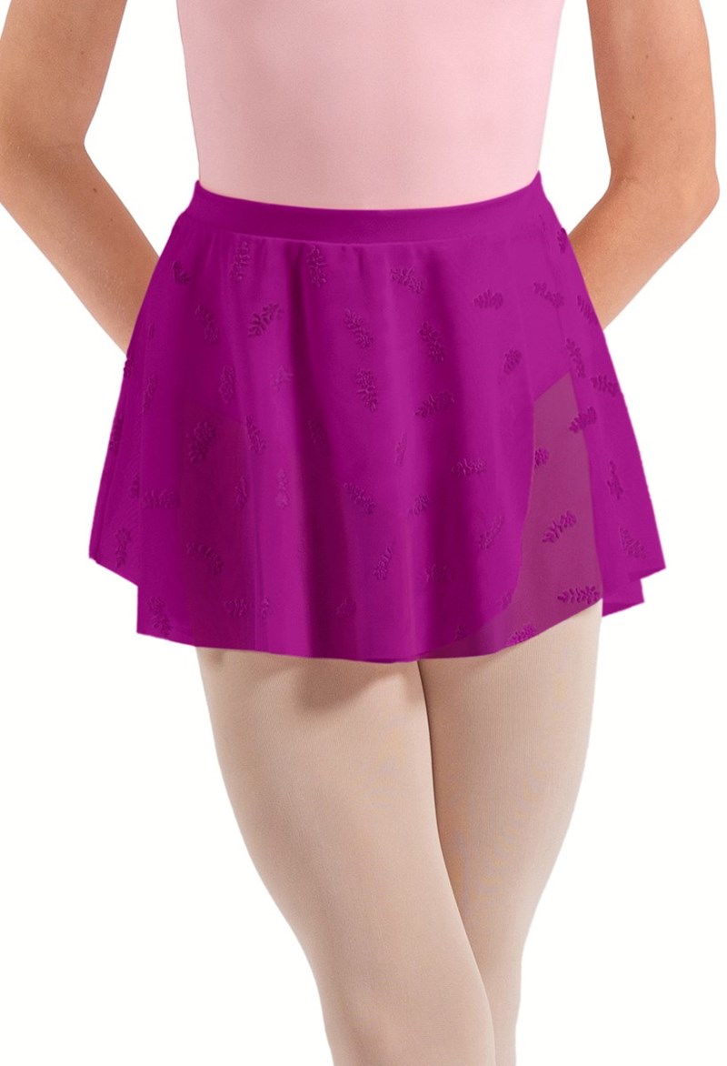 Bloch Mila Floral Wrap Skirt - Velvet Orchid - Extra Small Child - Dance Skirt CR10009