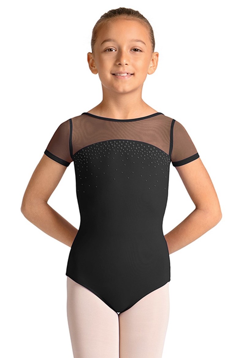 Mirella Gel Print Dance Leotard - Black - Medium Child - M20008