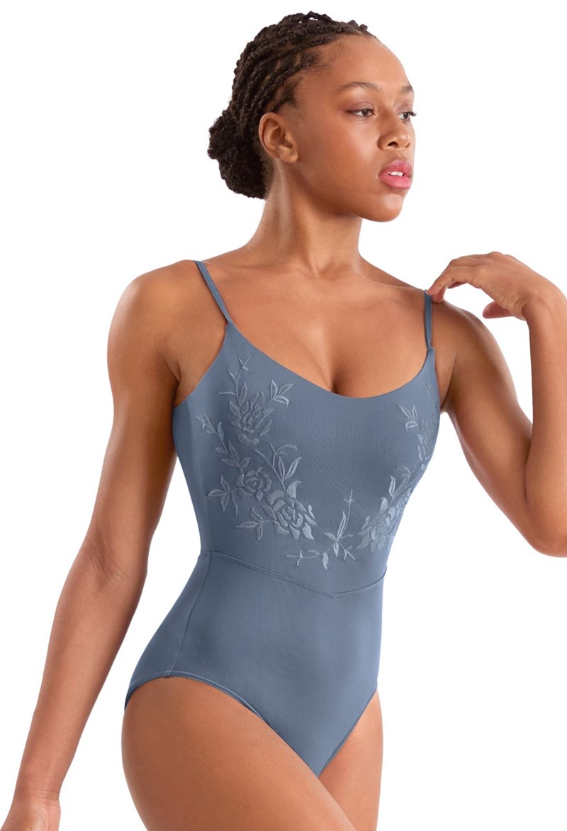 Mirella Floral Embroidered Leo - Dusty Grey - L - M7007LM