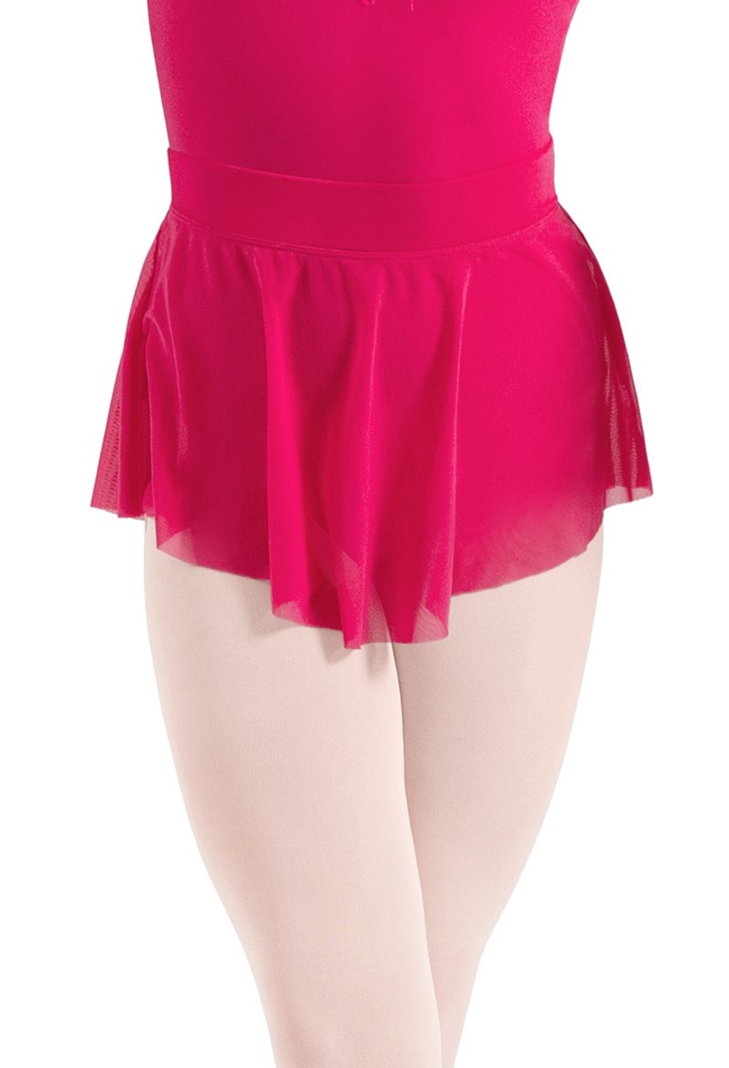 Mesh Pull on skirt - Hot Pink - Extra Small Child - Dance Skirt MS1005C