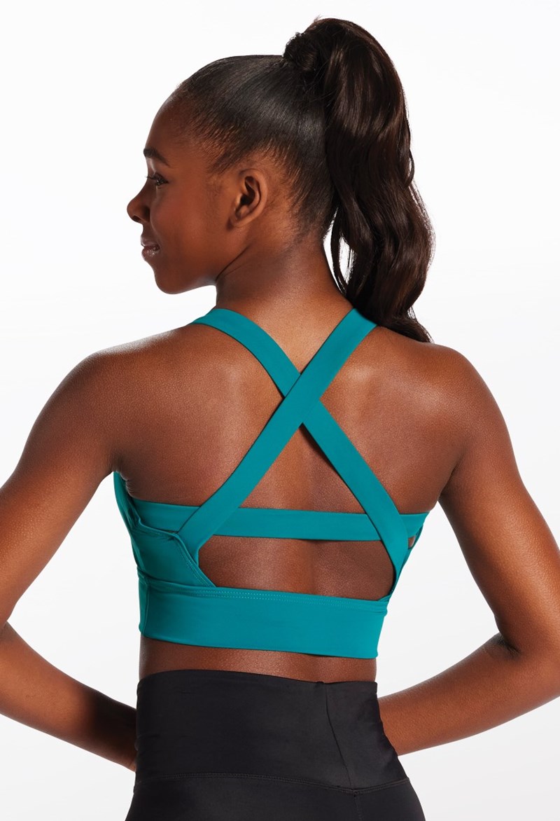 Dance Tops - Crisscross Back Bra Top - Jade - Medium Adult - MT7766