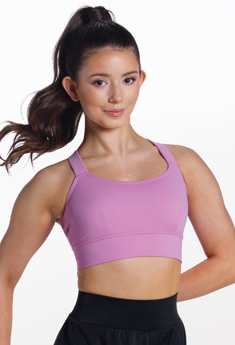 Crisscross Back Bra Top - Lilac - Large Child - Dance Top MT7766