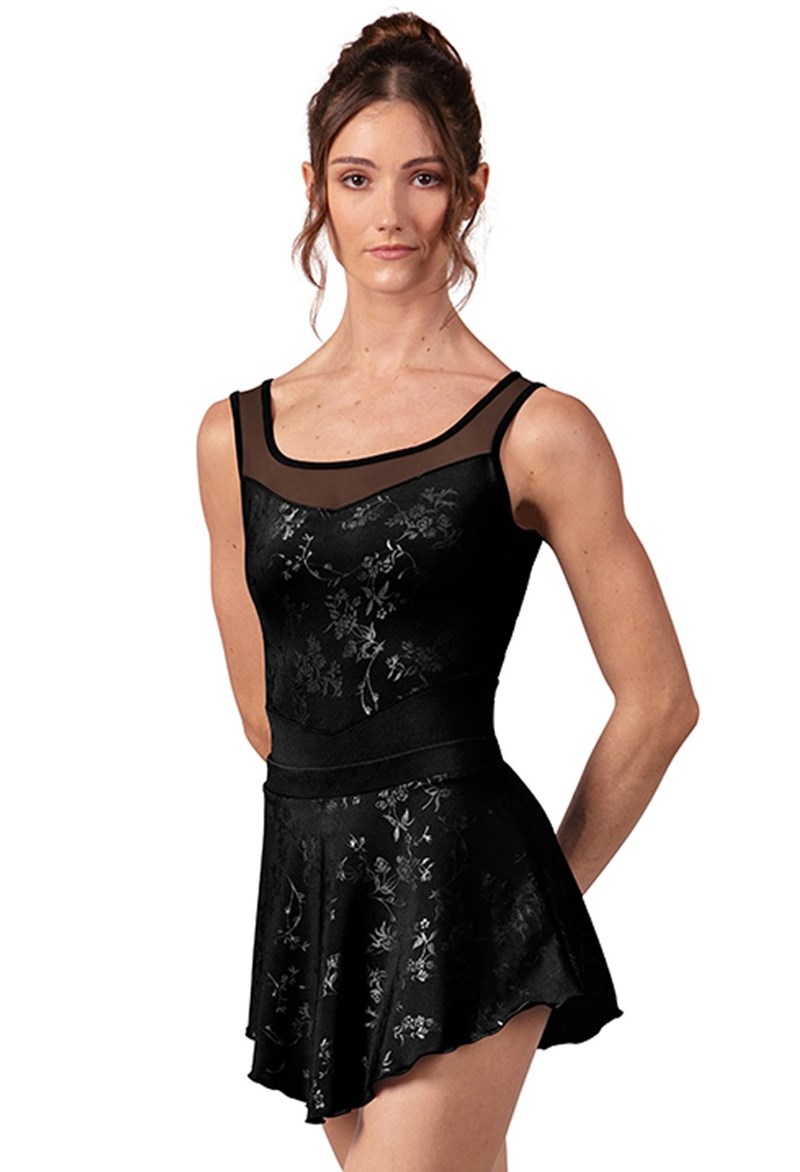 Selena Floral Print Skirt – Black – M – Dance Skirt R10004 Selena Floral Print Skirt – Black – M – Dance Skirt R10004