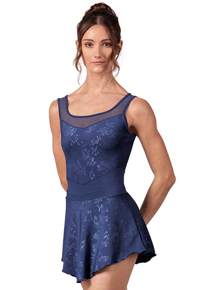 Selena Floral Print Skirt – Eclipse Blue – M – Dance Skirt R10004 Selena Floral Print Skirt – Eclipse Blue – M – Dance Skirt R10004